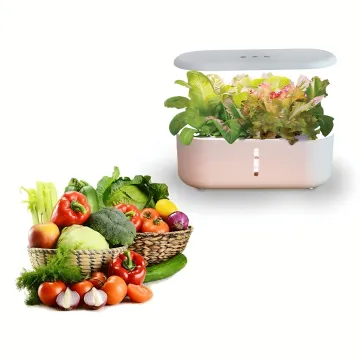 LED Plant Grow Light System for Hydroponic Gardening - 10-12 Pots Desktop Farm