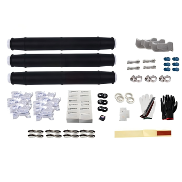 High pressure cold shrink three core intermediate joint