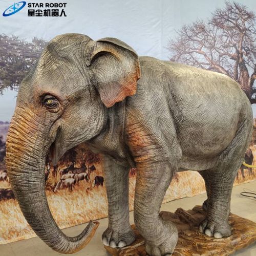 Model gajah animatronik ukuran 2.2m untuk dijual