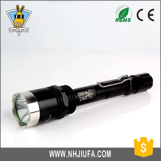 JF 5-Mode 900 lumens T6 portable torch flashilght led flashlight with pocket clip from china supplier