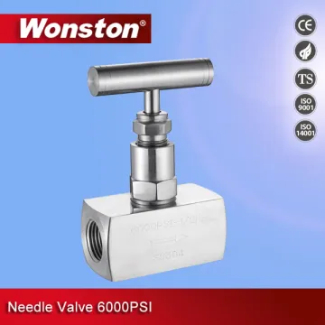 Stainless Steel High Pressure Needle Valve with Female Thread for Gas 6000psi
