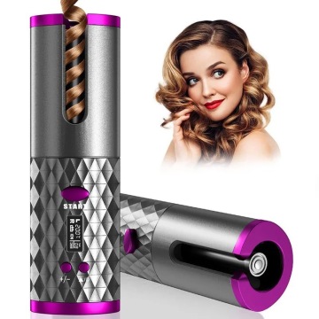 USB Rechargeable Automatic Ceramic Hair Curler 5000mAh Cordless Fast Heating Curling Iron
