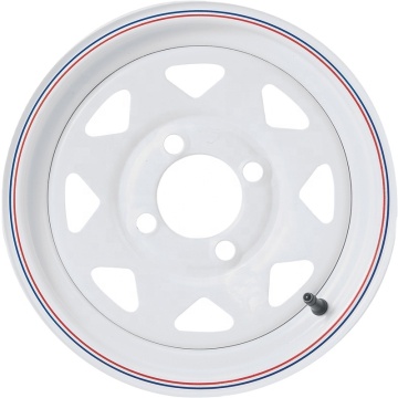 Roues de remorque de 14 × 6 pouces / bords de poudre enduit