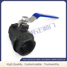 Two-piece threaded ball valve WCB