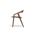 Pelle di legno nera in legno Katakana Easy Dining Chair