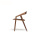 Houten Zwarte Leer Katakana Easy Dining Chair