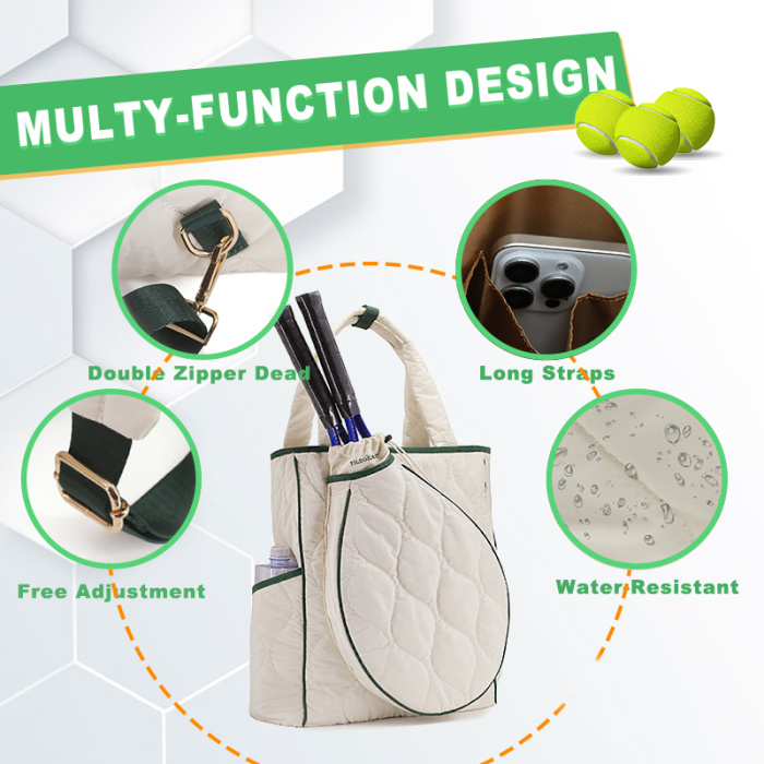 Bolsa de tênis durável com alças ajustáveis