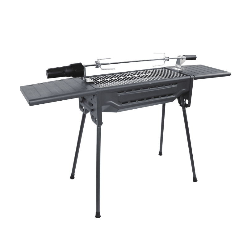 Outdoor Folding Auto Flip Skewers Rotate Roast Camping Outdoor Charcoal Grill