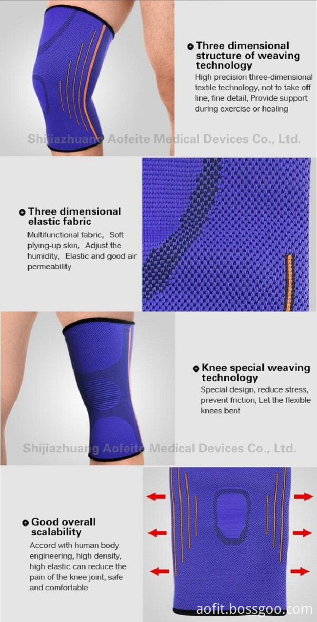 Hot sell athletics knee compression sleeve support