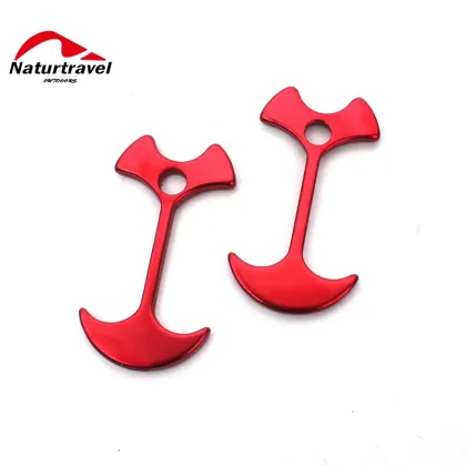 Red Fish Bone Style Floor Nail Tent Peg, Pathway Camp Wind Rope Anchor Hook