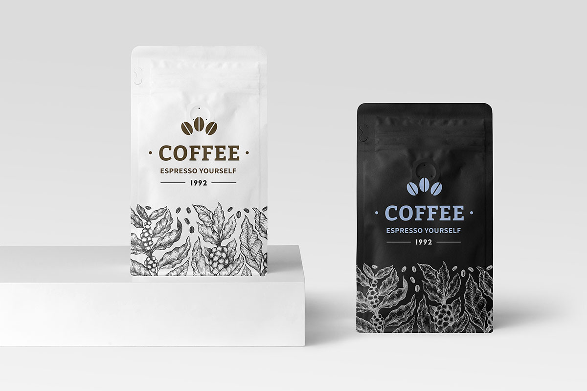 custom coffee bags for small batch coffee
