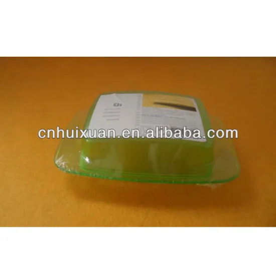 clear rectangle plastic butter box