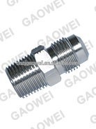 Stainless steel MFL Straight Adapter, NPT To Male Flare, beer line fitting