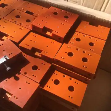 Saw Cutting orange-red phenolic bakelite laminated sheets