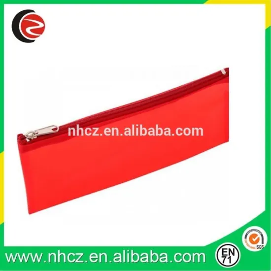 Red Cotton Pencil Case with Zipper