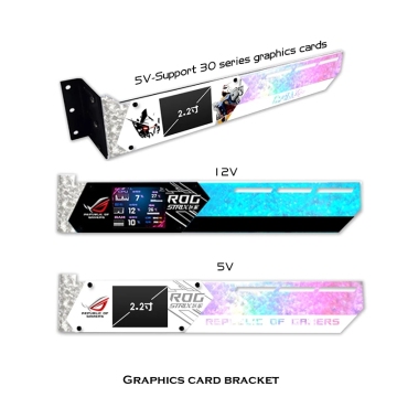2.2 Inch LCD Temperature Monitor Bracket for Graphics Card - GPU Support Holder with Light SYNC for PC Gamers