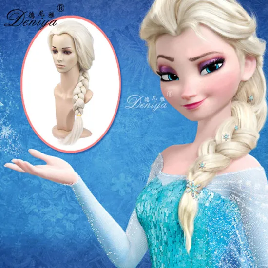 frozen princess Wig ice Snow Queen Elsa Cosplay Wig cosplay party halloween wigs