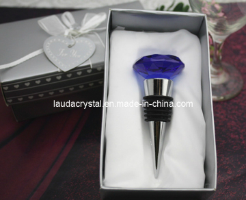 K9 Dark Blue Crystal Wine Bottle Stopper