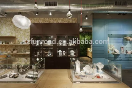 Jewelry shop wood commercial furniture/fixture/fitting designs for diamond store decoration