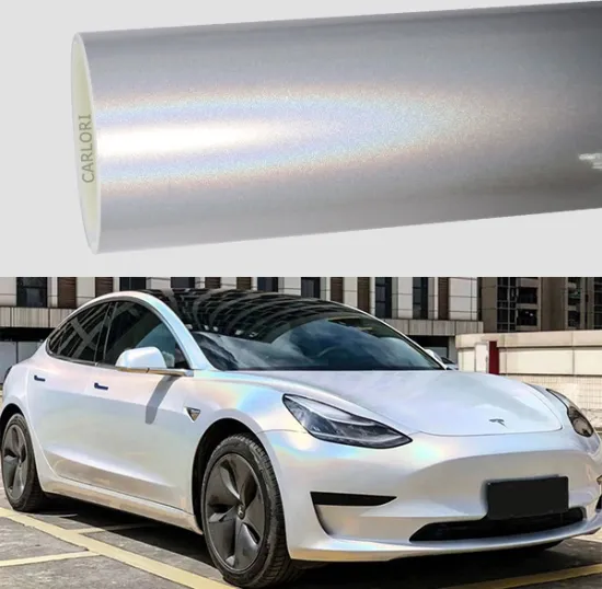 rainbow laser white car wrapping film