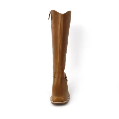 Elegant Square-Toe Knee-High Boots