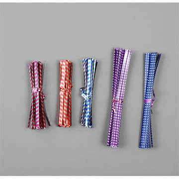 Красочные галстуки для мешков для упаковки