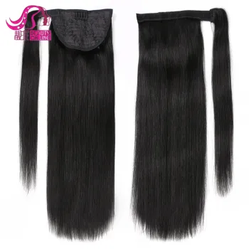 Most Popular 100 Unprocessed Virgin Remy Brazilian Virgin Hair Pieces Human Hair Ponytail