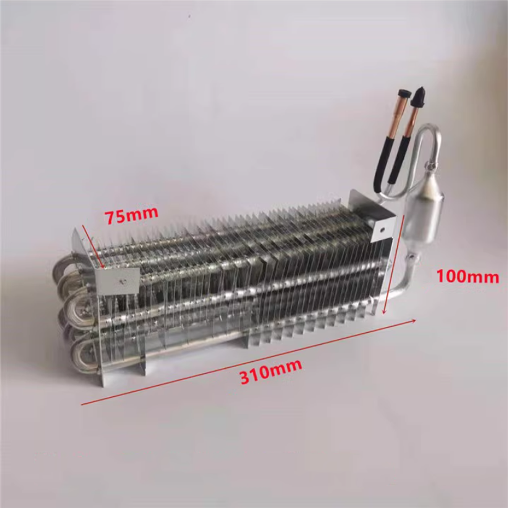 Refrigerated beverage case condenser