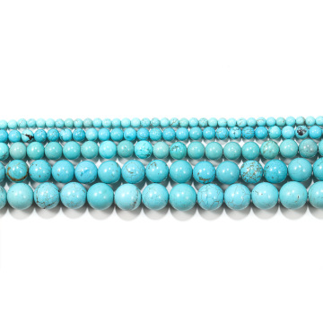 Craft Turquoise Howlite Round Beads for Jewelry Making