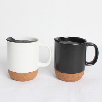 Creative Custom Coffee Mug with Lid and Cork Bottom - Thermal Insulated Hot Seller