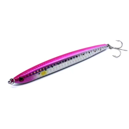Stocked Needle Stickbait Fish Lure 10.5cm 27g Sinking Pencil Lure with VMC Hooks for Saltwater Fishing