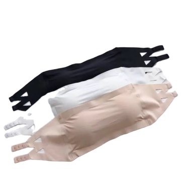Women's Ice Silk Strapless Push Up Bralette: Seamless, Wireless, and Padded