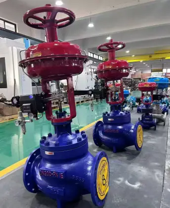 Pneumatic control valve globe valve