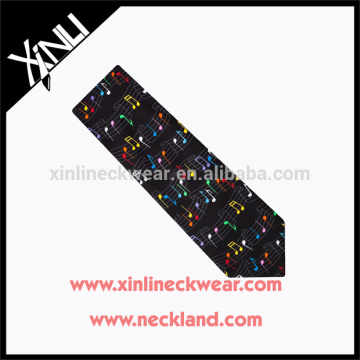 100% Handmade Perfect Knot Printed Tie Wholesale Neckties With Musical Designs