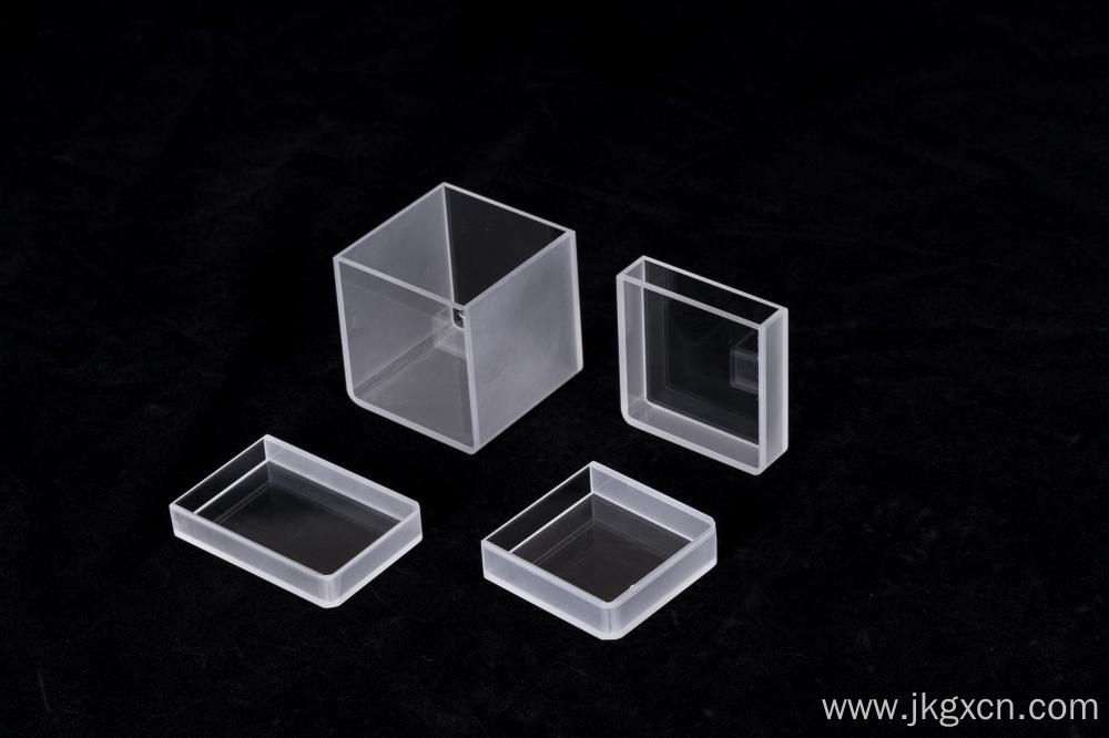 Glass round bottom large face transparent cuvette