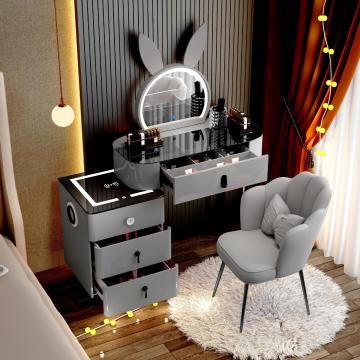2025 YD Stylish Modern Beautiful Girls Wireless Charging Dressing Table for Bedroom