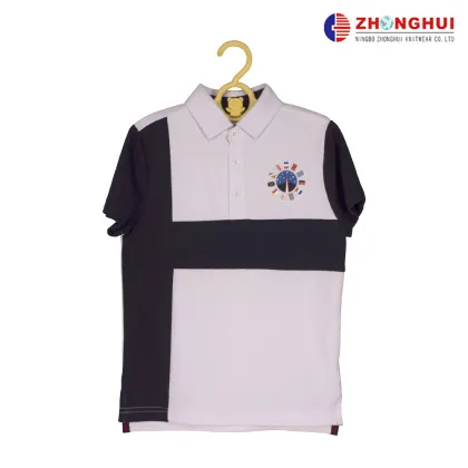 White Kids Graphic Polo