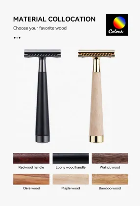 Manual Zero Waste Bamboo Razor for Men: Eco-Friendly Safety Shaving Razor