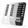 Ulepszone 12 -Way Fuse Block Box z kciukiem