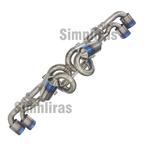 Ferrari 430 F430 05-09 AVT-Titan-Auspuff mit Ventilen