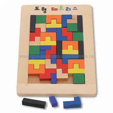 Wooden Block Toy to Inspirate Kid's Imagination, Measuring 30 x 21.5 x 2cm