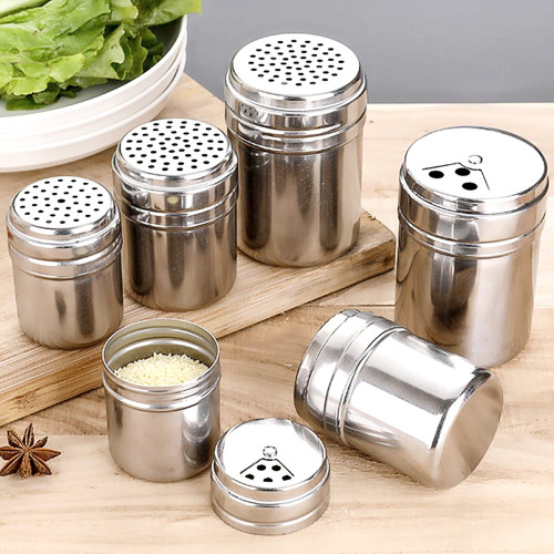 Pepper and Salt Shaker with Adjustable Pour Holes