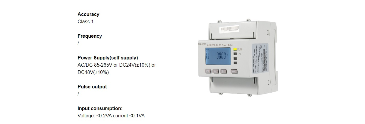 dc energy meter with modbus