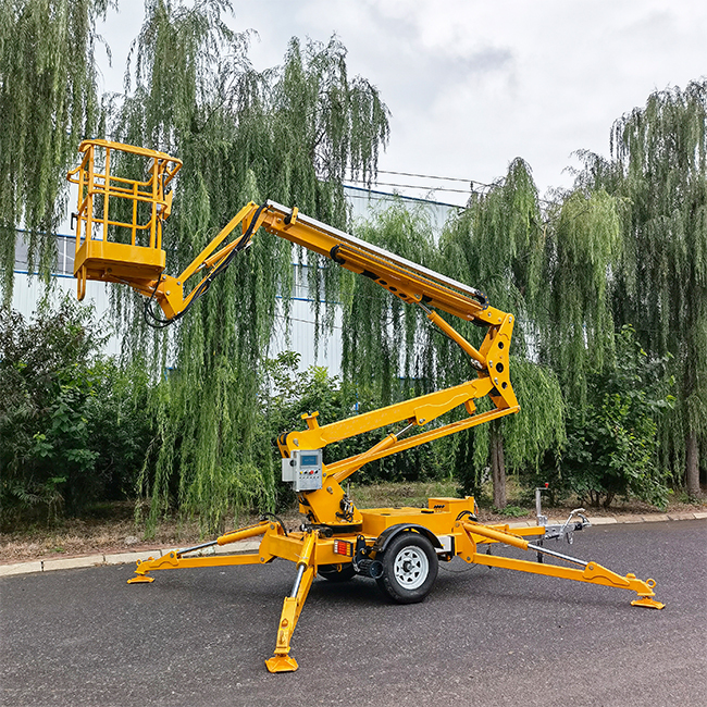 EPA Certified 12m to 24m Trailer Mount Boom Lift with Custom Color