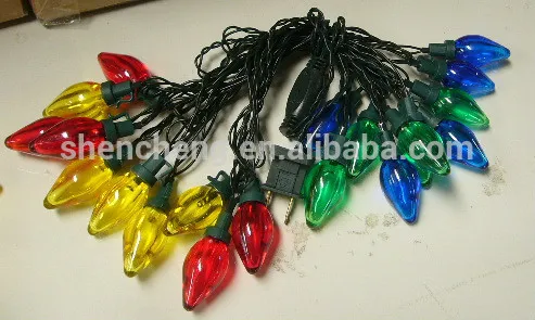 20L led chain lights with smoothy bulbs decoration multi color facoty wholesale taizhou christmas light