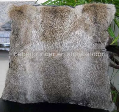 Rabbit fur cushions