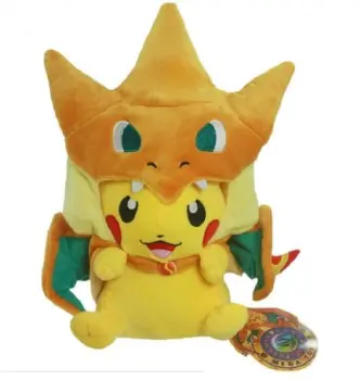 Pokemon Game Plush Toys Pokemon Pikachu Cosplay Mega Charizard Eevee Kawaii Plush Toys Soft Stuffed Animals Doll