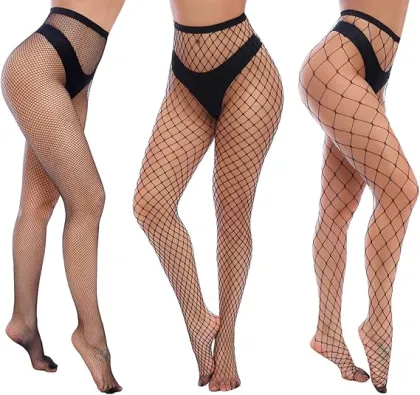 Charmnight Womens High Waist Tights Fishnet Stockings
