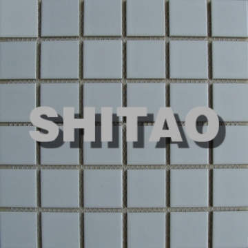 White Glazed Porcelain / Ceramic Mosaic Tile