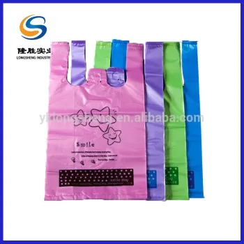 Heating sealing supermarket vest shopping poly bags